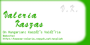 valeria kaszas business card